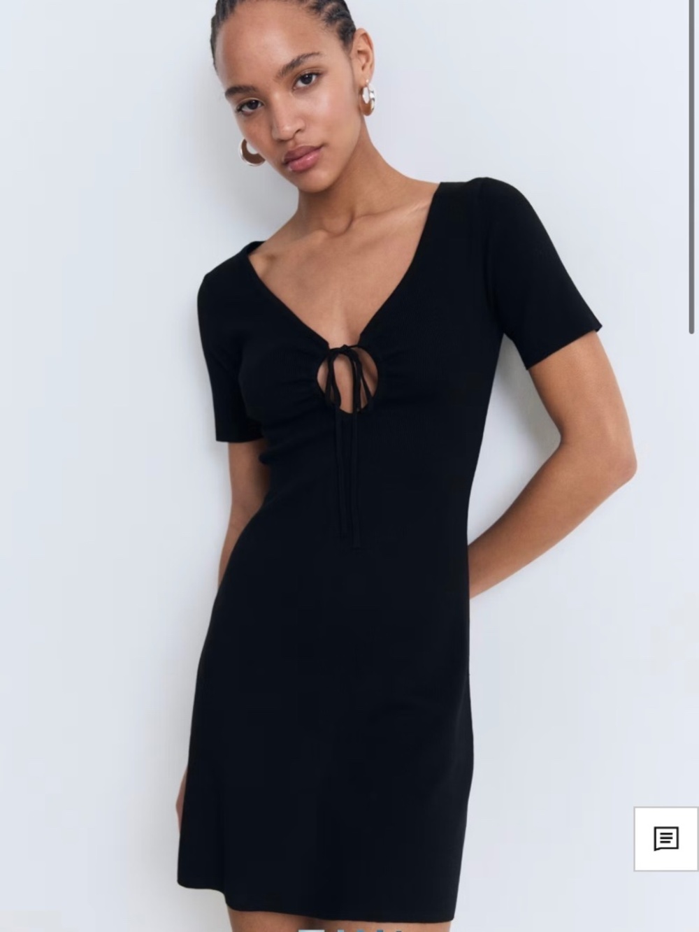 Mango cute black mini dress
